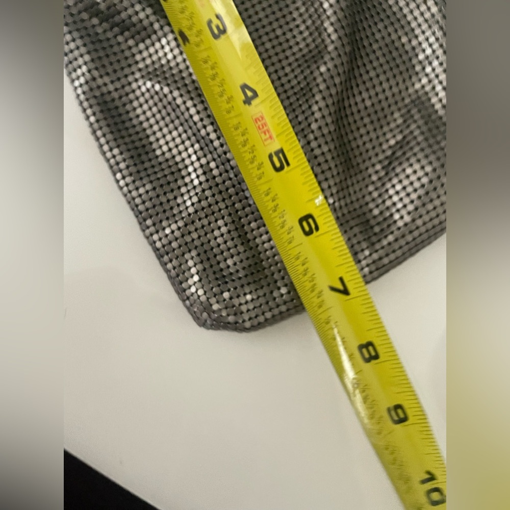 WHITING & DAVIS Gunmetal Metal Mesh Shoulder Bag - Picture 6 of 11